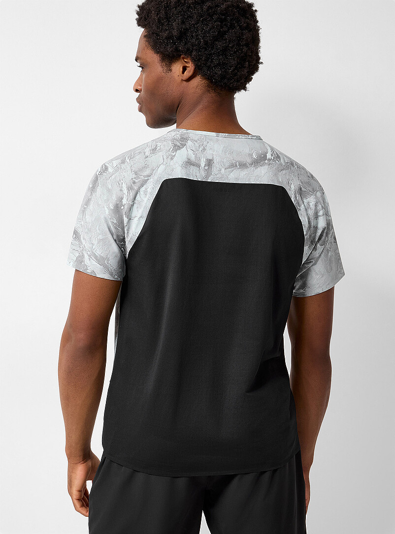 I.FIV5: Le t-shirt dos microperfor&eacute; Noir pour homme