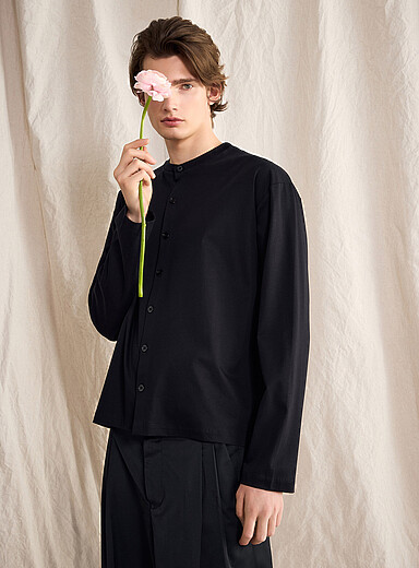 Touch of silk Henley T-shirt <b>Le 31 Studio capsule</b>