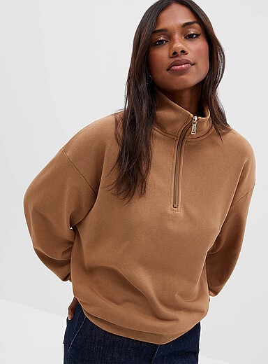 Le sweat envers ratin&eacute; col camionneur