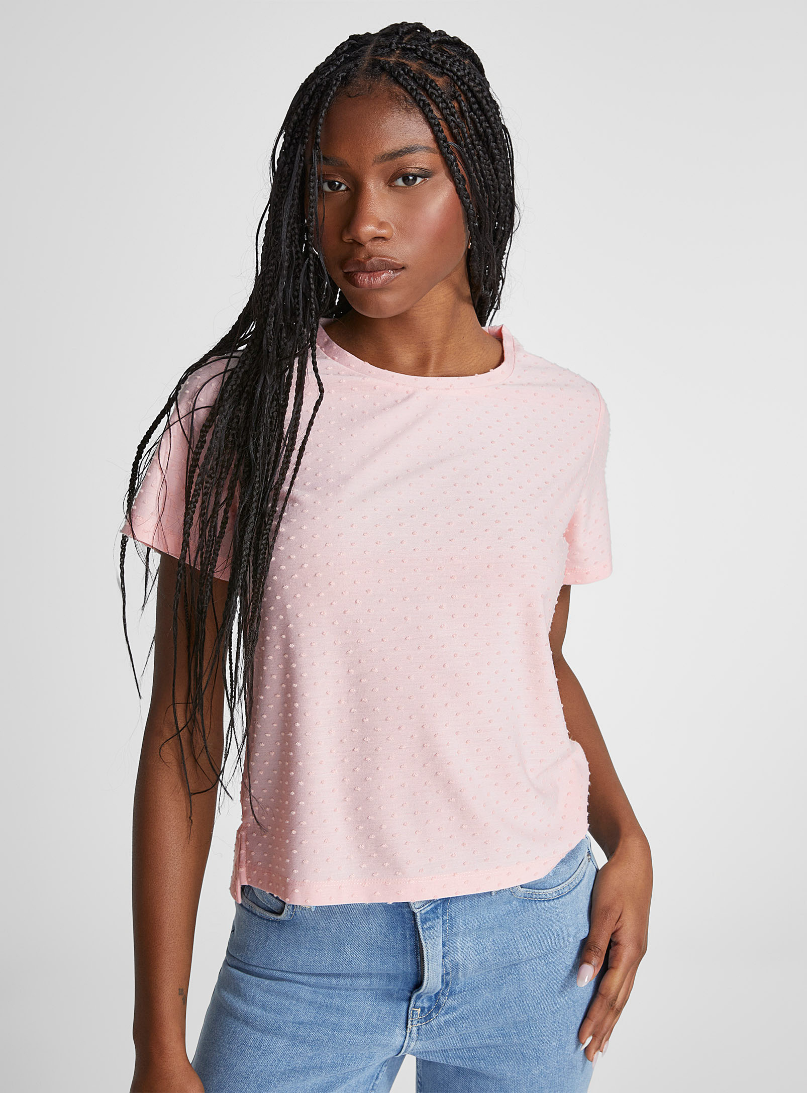Icone Swiss Dot T-shirt In Pink
