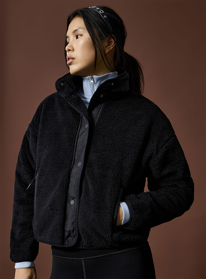 Snap-button high-pile fleece jacket product image 2