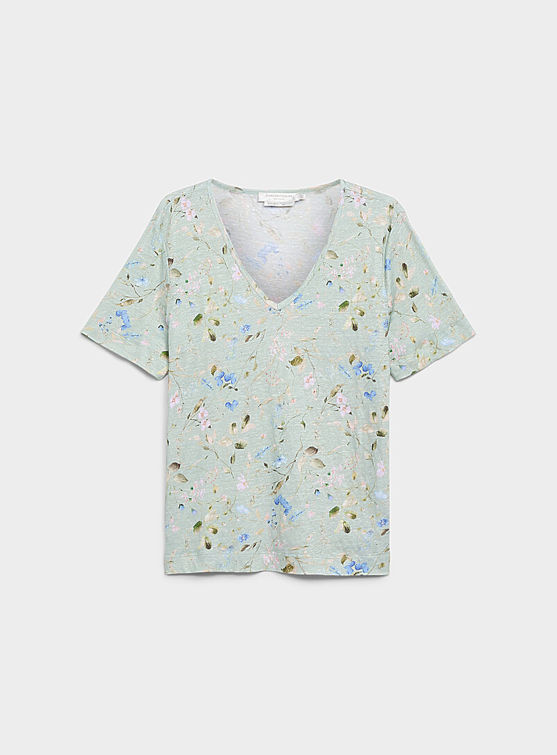 Pure Linen V-Neck T-Shirt