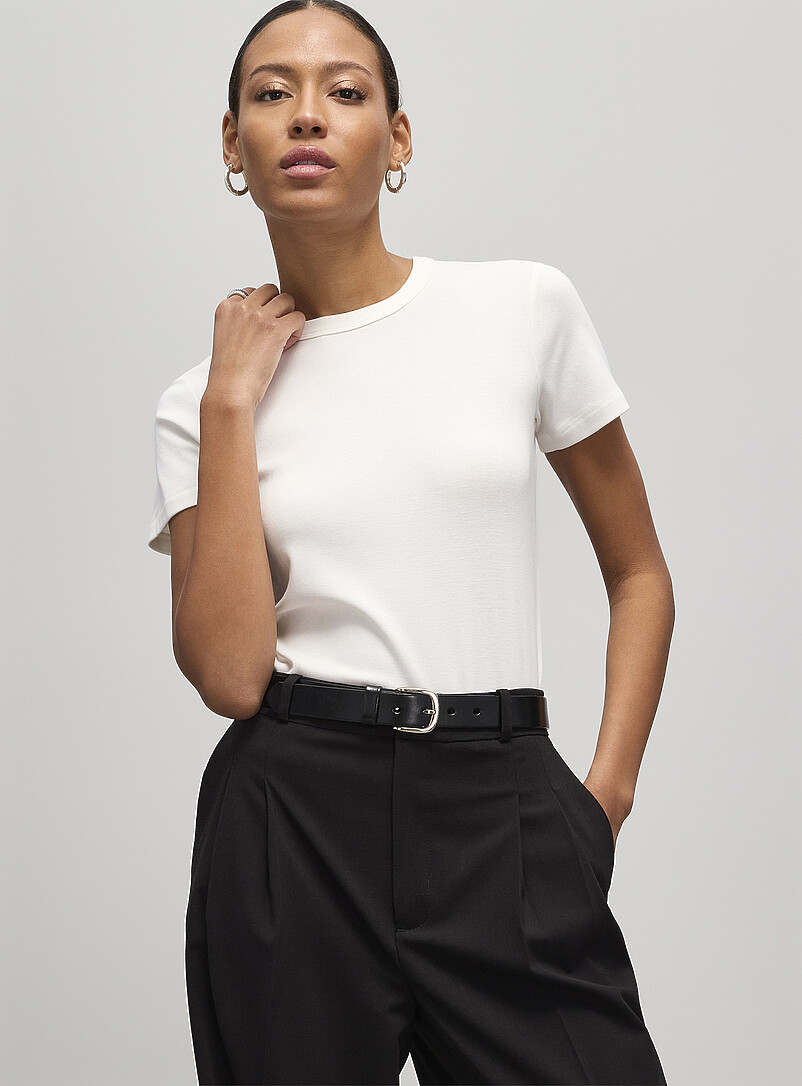 Crew-Neck Fitted T-Shirt