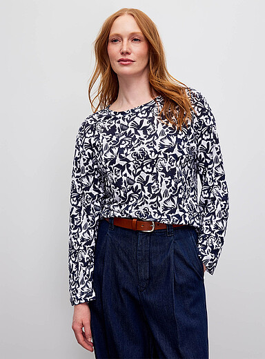 Loose-fit pure linen T-shirt