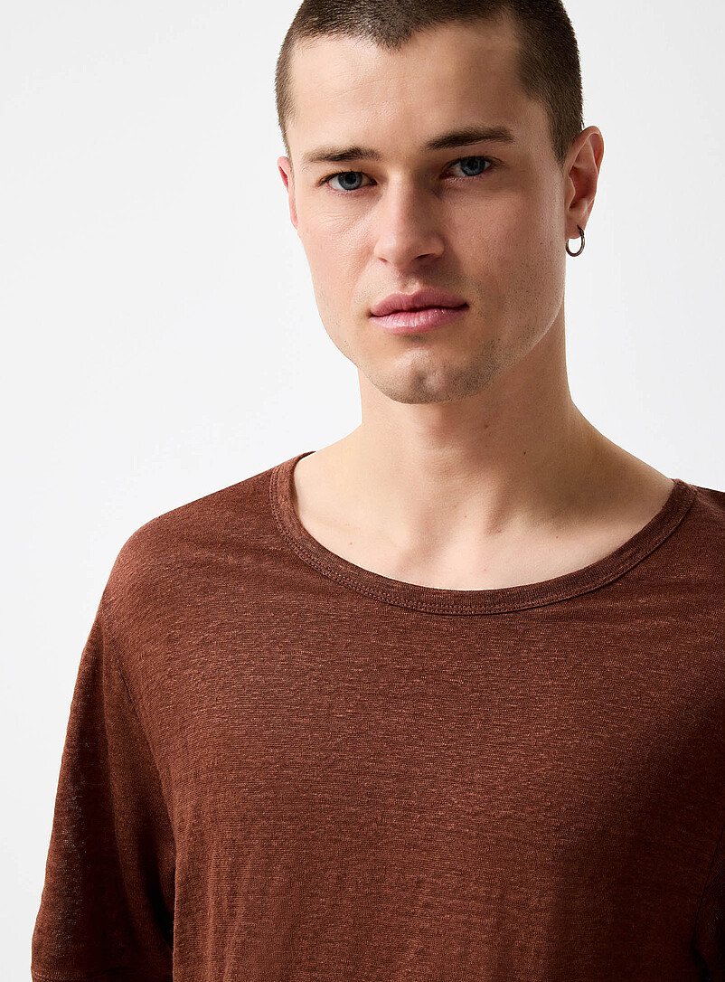 100% linen jersey T-shirt Comfort fit product image 2