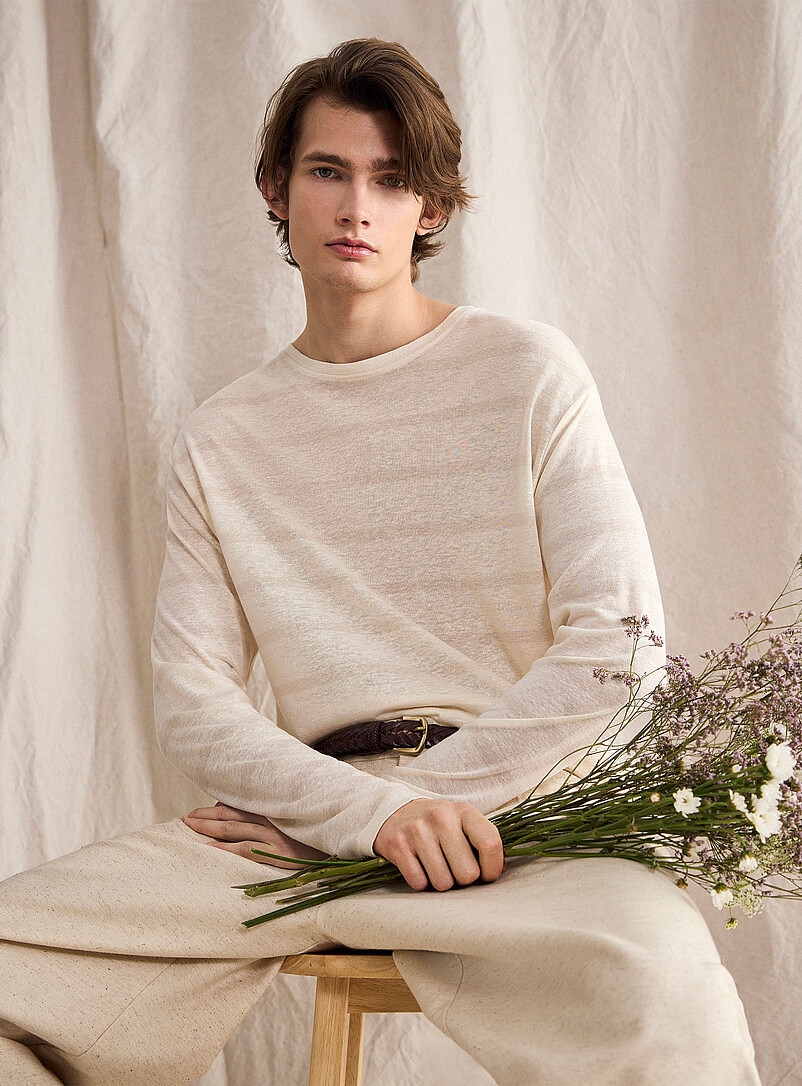 Tone-on-tone stripe tee Le 31 Studio capsule product image (primary)