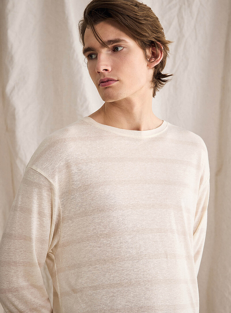 Tone-on-tone stripe tee Le 31 Studio capsule product image 2