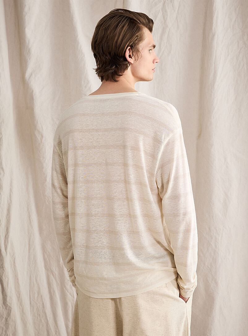 Tone-on-tone stripe tee Le 31 Studio capsule product image 3