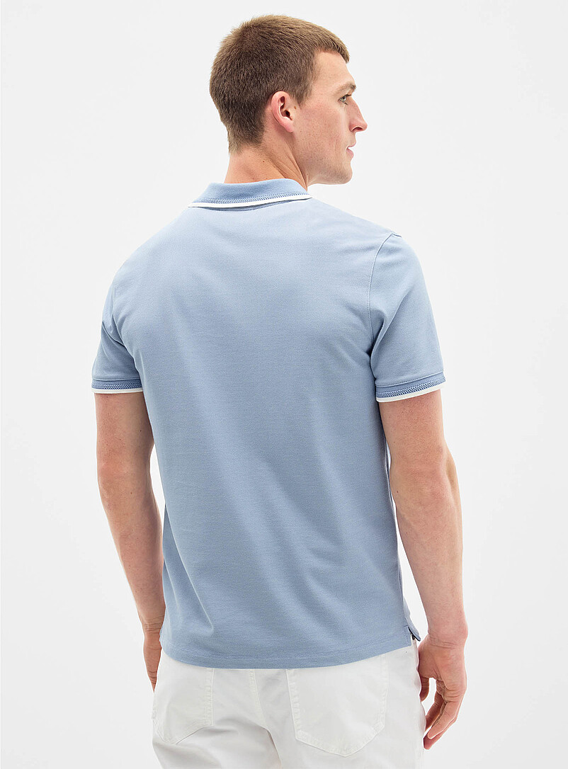 Semi-plain knit piqué polo product image 3