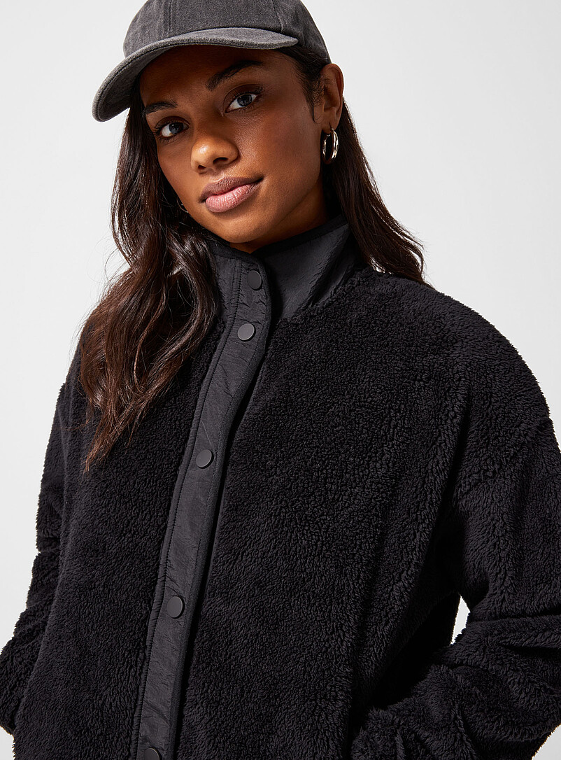 Snap-button high-pile fleece jacket product image 3