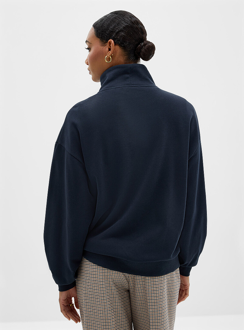 Zipped mock-neck French terry sweatshirt product image 3