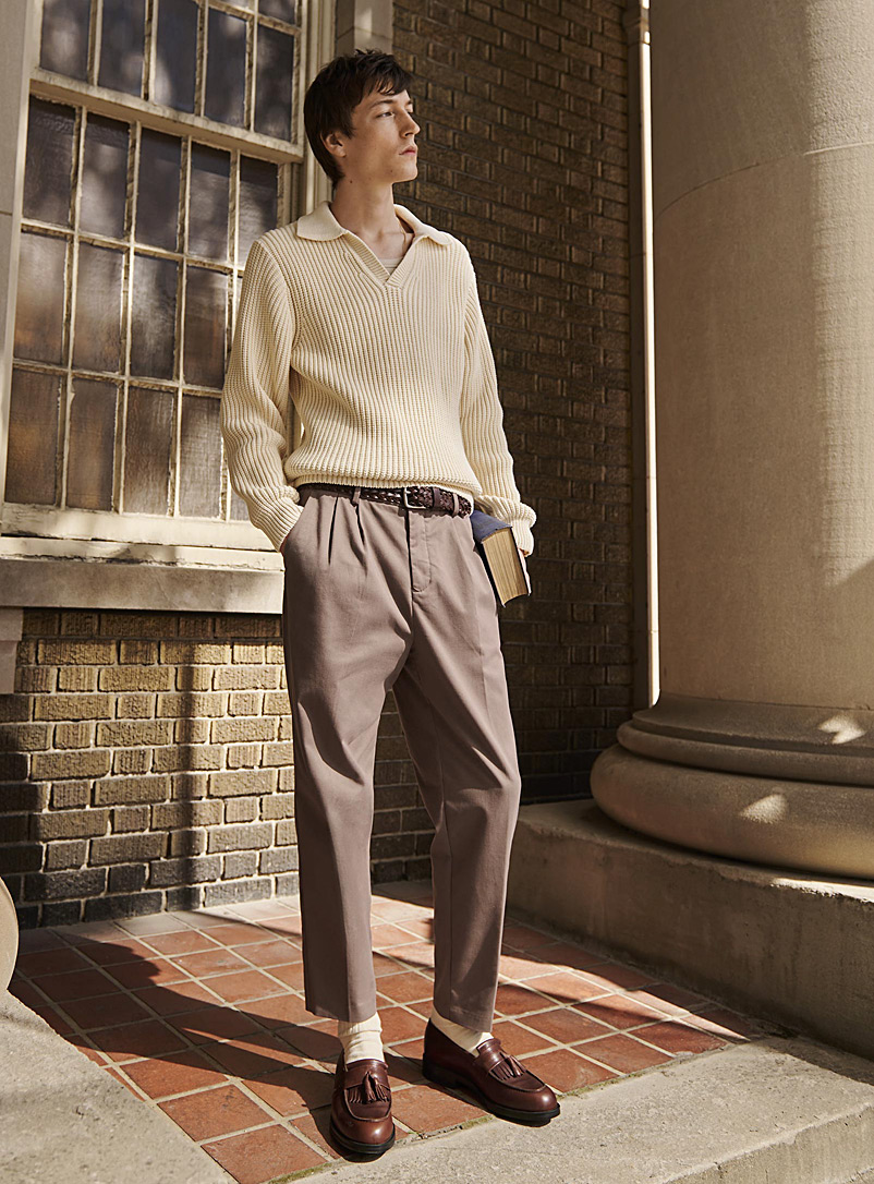 Pleated soft twill pant Reykjavik fit - Anti-fit | Le 31 | Shop Men's Pants  in New Proportions | Simons