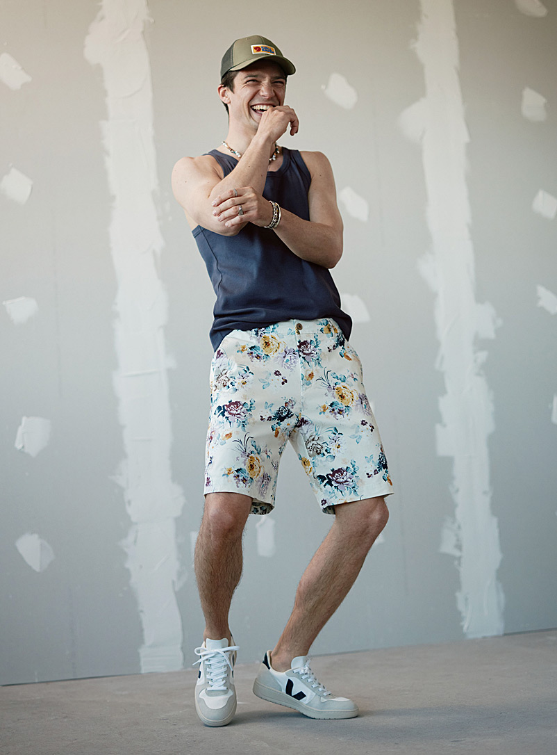 Le 31 Assorted All-over print chino Bermudas for men