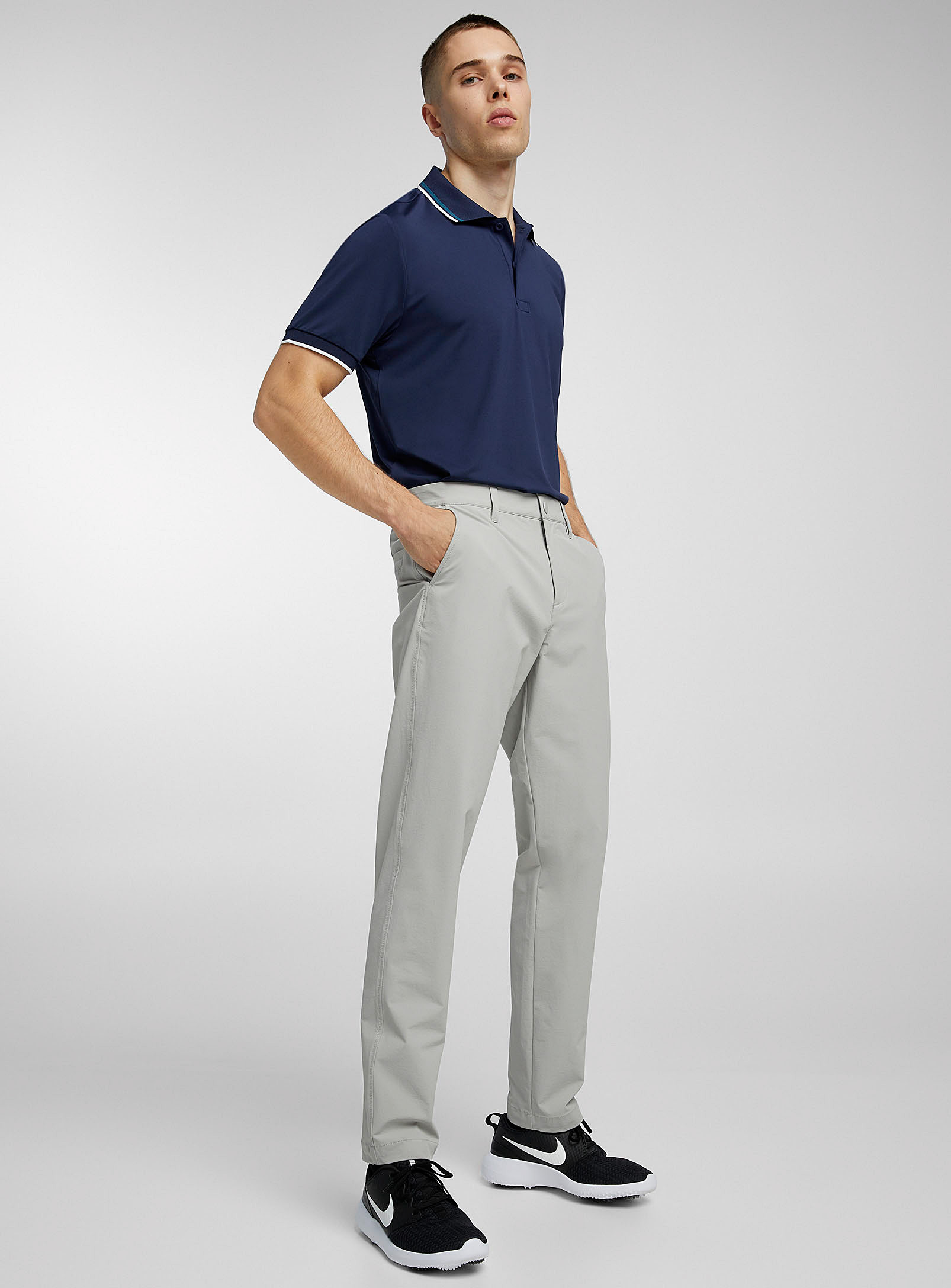 I.fiv5 Straight-leg Stretch Golf Pant In Grey