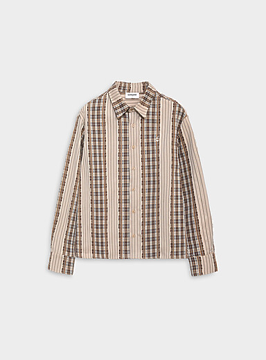 Stripe and check shirt