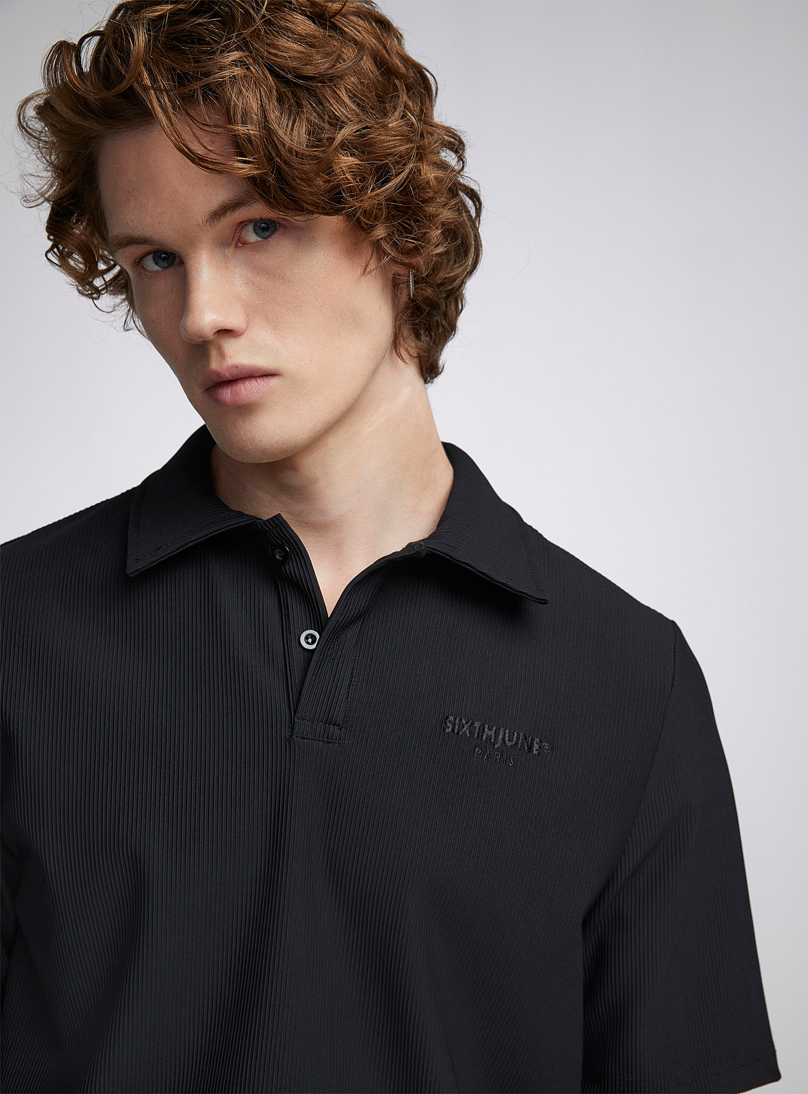 Sixth June - Men's Black pleated Polo Shirt