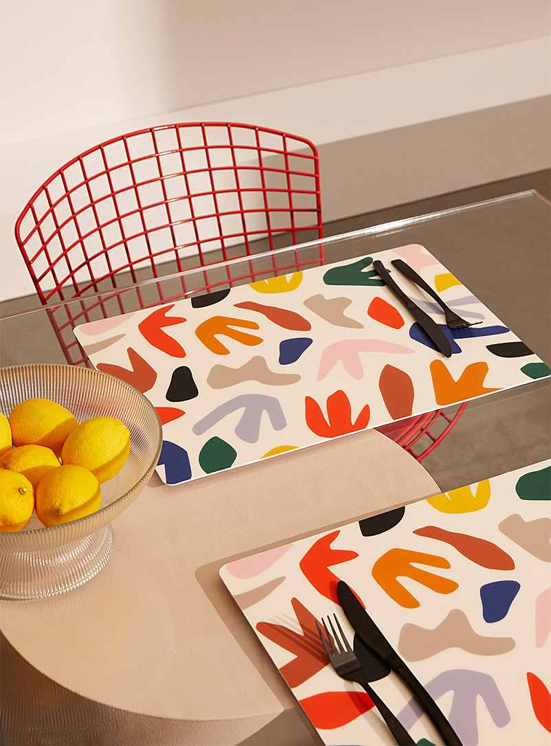 Abstract shapes vinyl placemats Set of 2, Simons Maison, Placemats, Kitchen & Dining