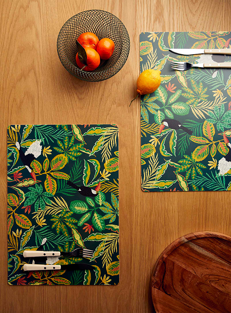 Simons Maison Assorted Toucans vinyl placemats Set of 2