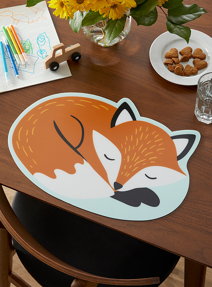 Simons Maison Assorted Sleeping fox vinyl placemat