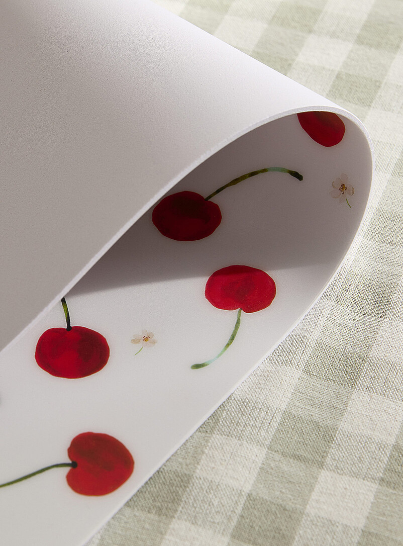 Small cherries vinyl placemats Set of 2 product image 2
