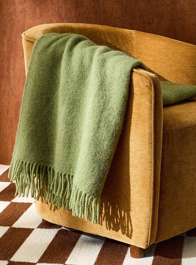 Gotland Wool Fringed Fuzzy Throw 130 X 200 Cm