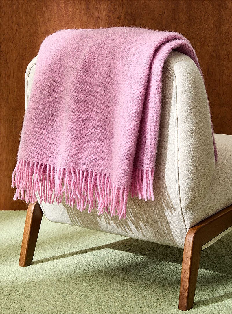 Gotland Wool Fringed Fuzzy Throw 130 X 200 Cm