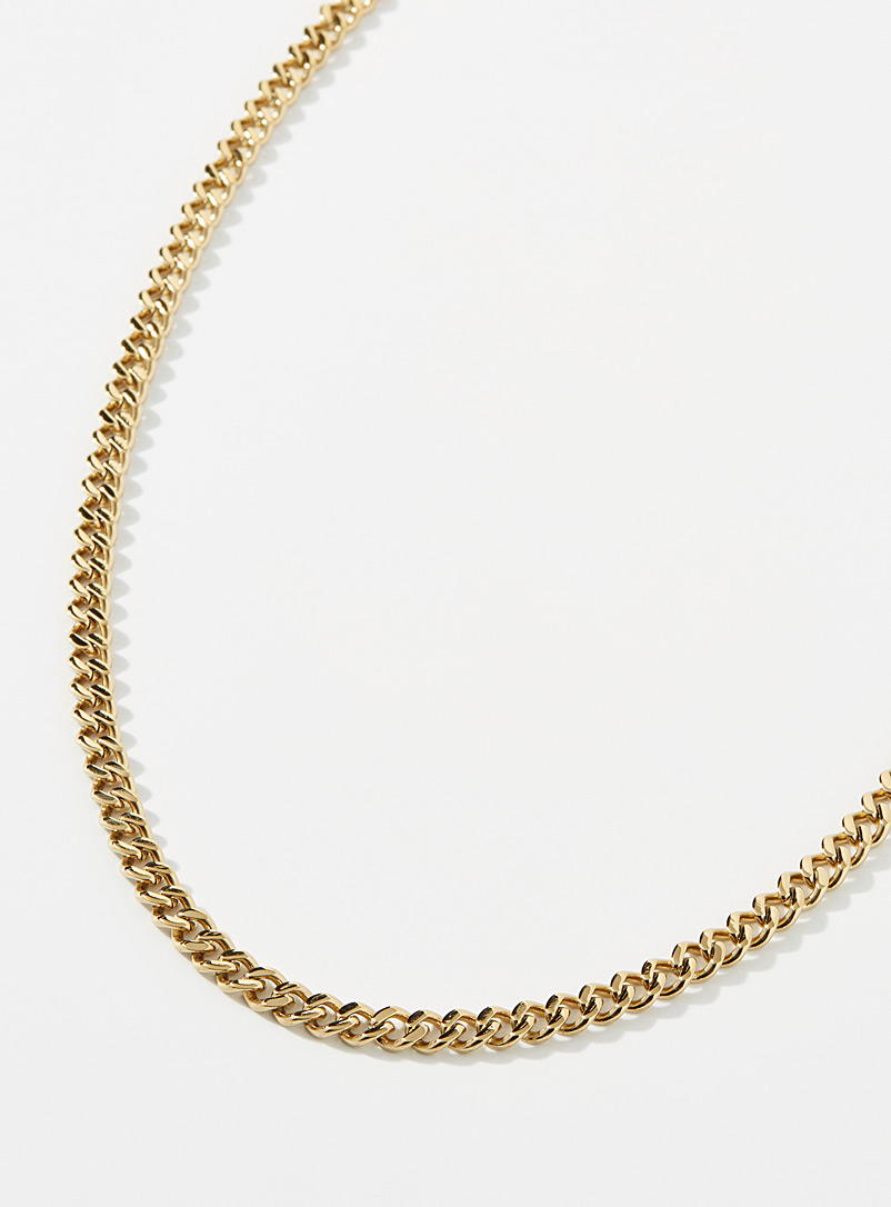 Vitaly Golden Yellow Maze chain necklace for men