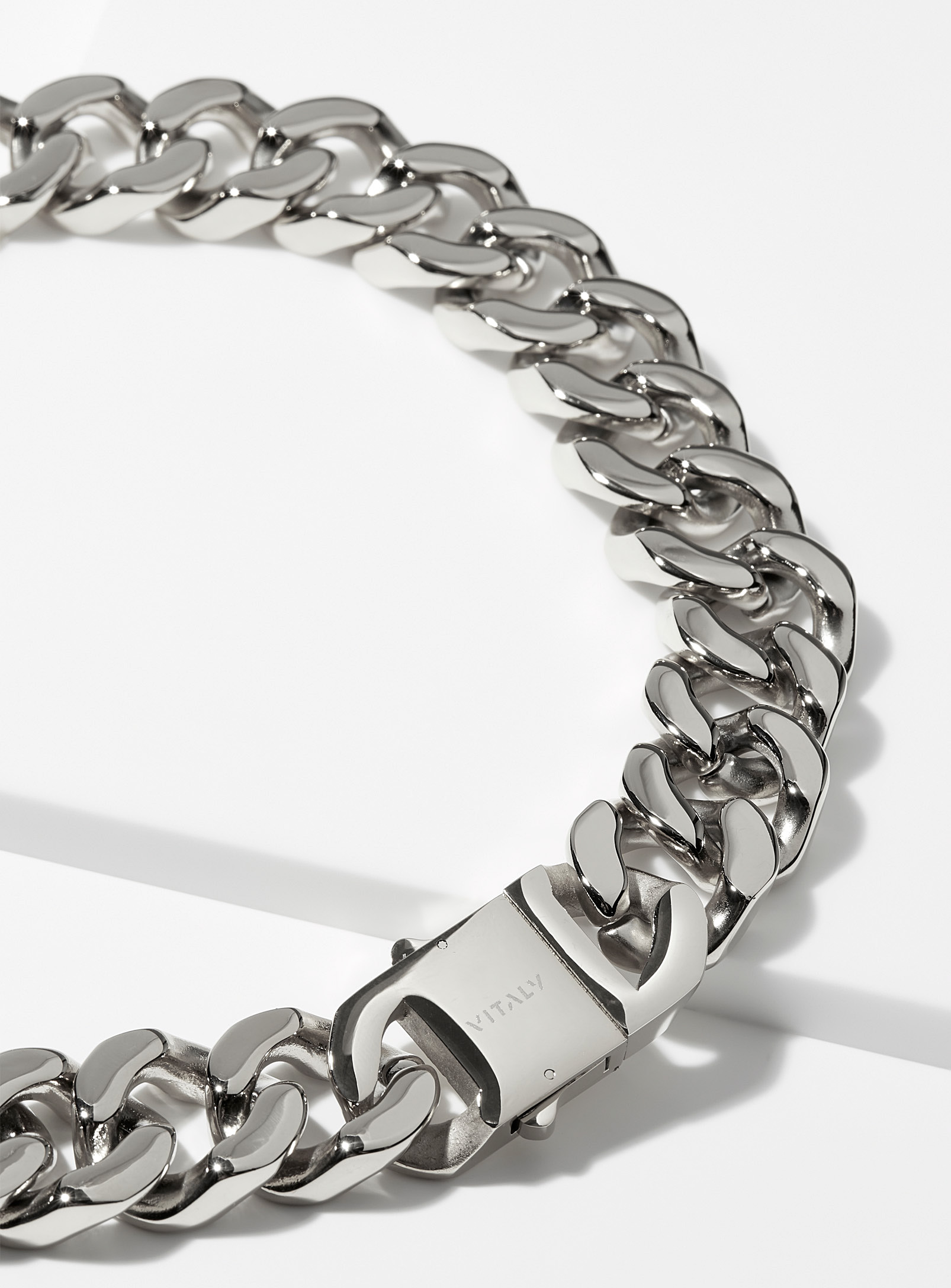 Vitaly Riot Chain Necklace In Grey