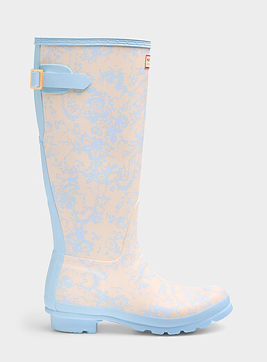 Hunter x LoveShackFancy Baby Blue Original celestial tapestry rain boots Women for women