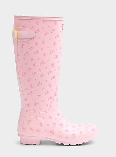 Hunter x LoveShackFancy Light Pink Original romantic roses rain boots Women for women