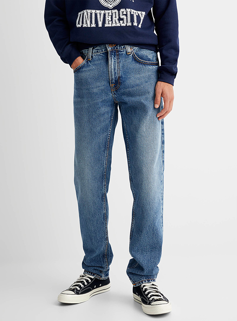 Nudie Jeans: Le jean Gritty Jackson bleu délavé Coupe droite Bleu pour homme