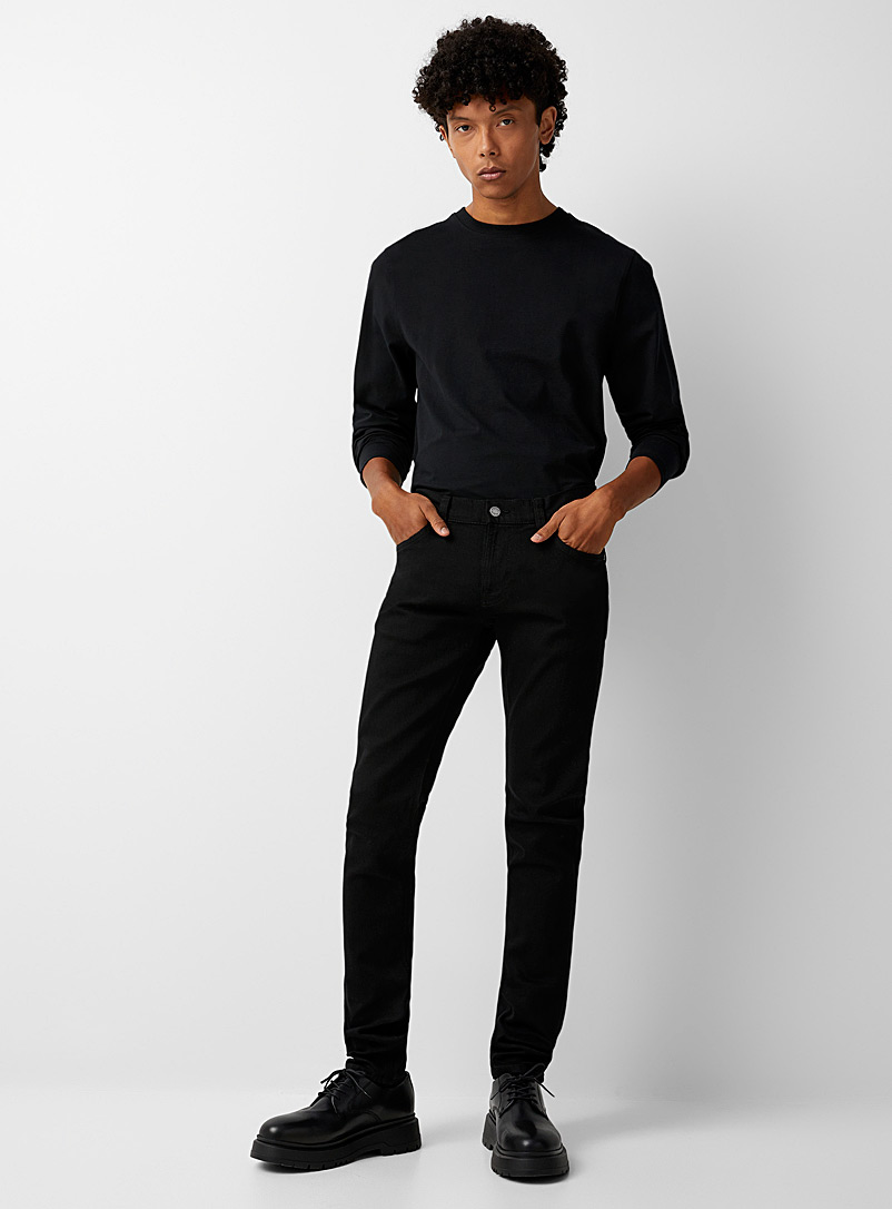 Nudie Jeans: Le jean Tight Terry noir profond Coupe ajustée Noir pour homme