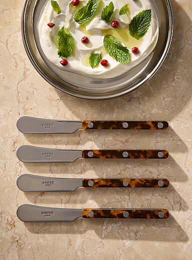 Bistrot tortoiseshell spreading knives
