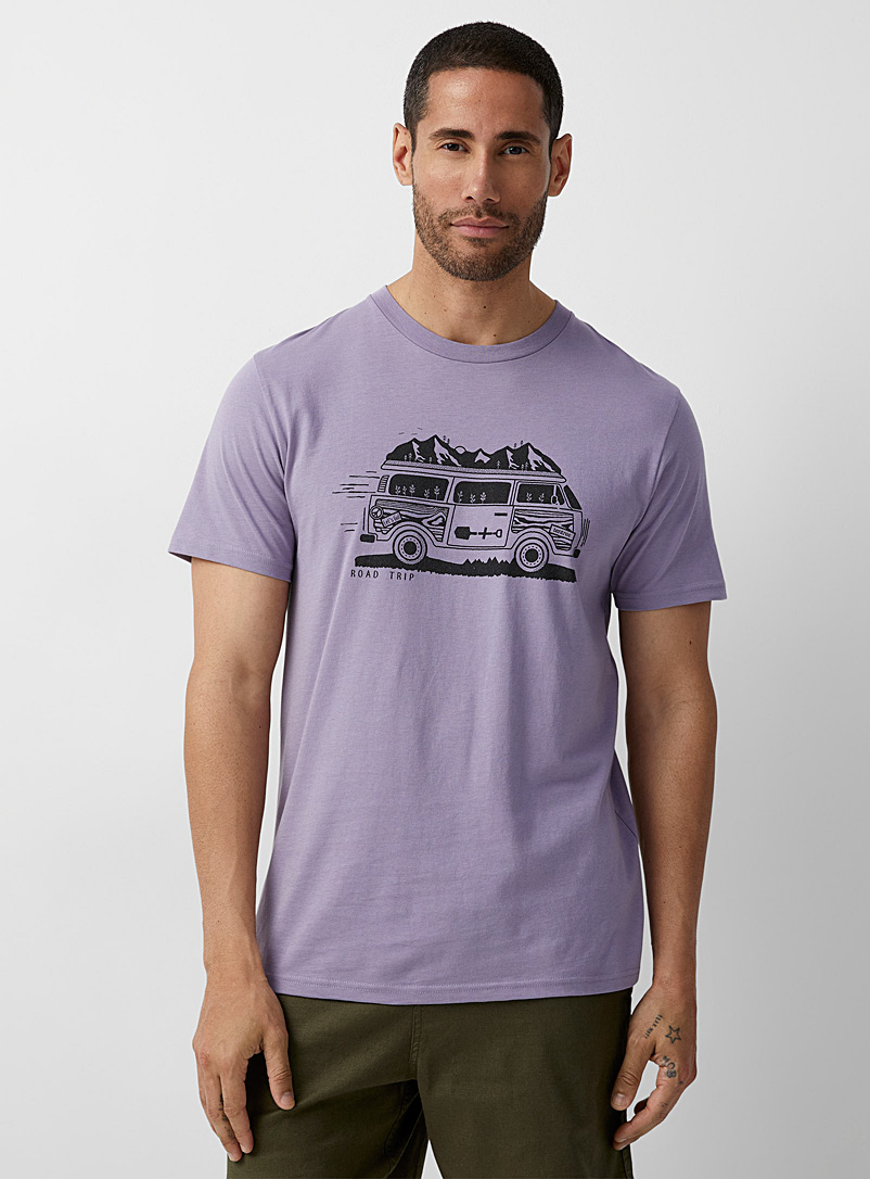 Tentree: Le t-shirt Road Trip Pourpre pâle pour homme