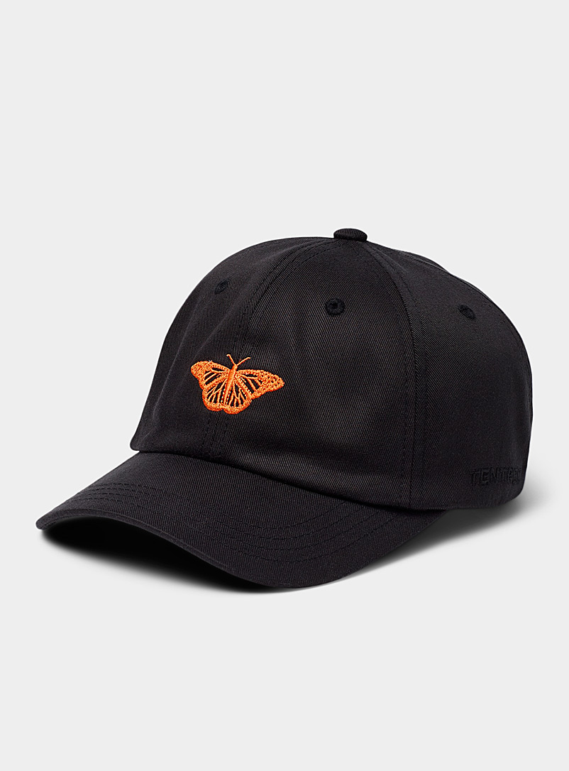 Tentree Black Embroidered butterfly dad cap for women