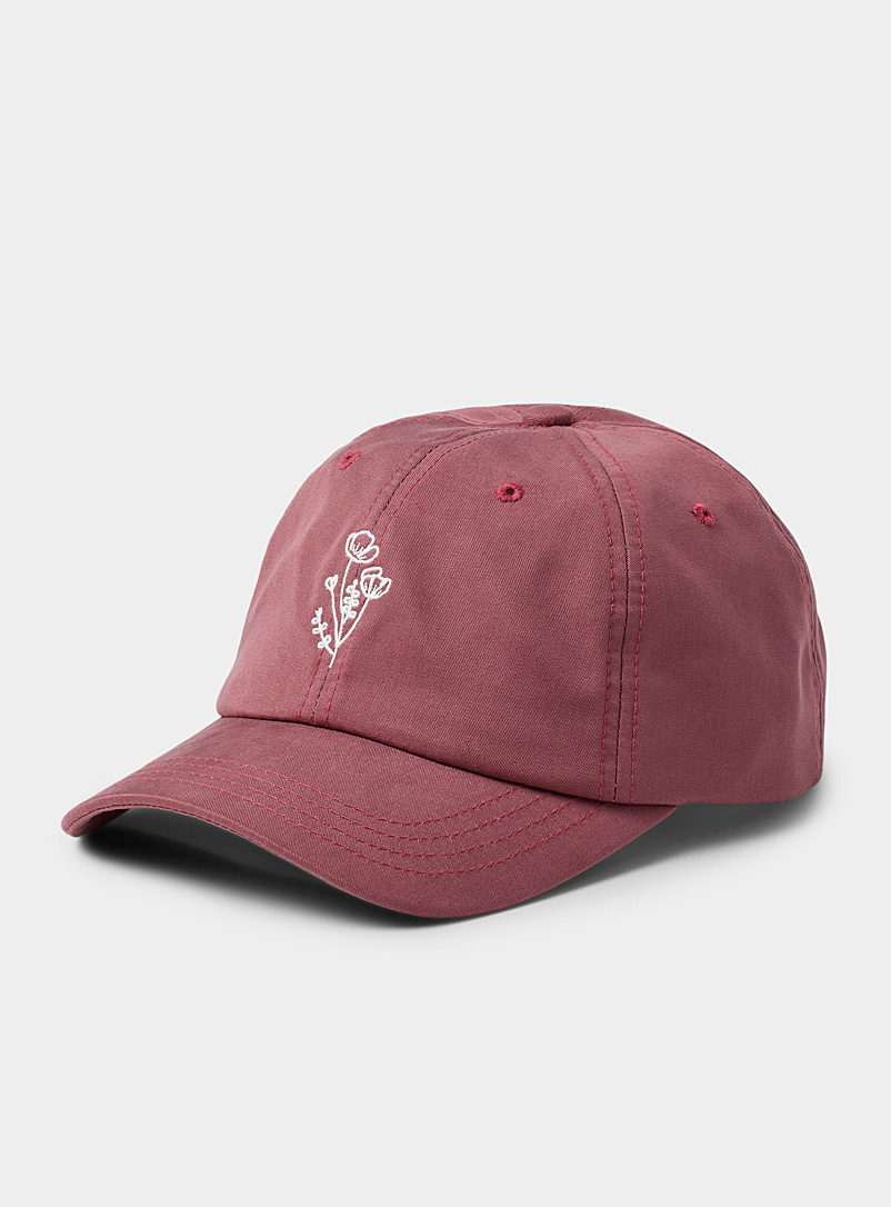Tentree Pink Floral embroidery TENCEL* Lyocell cap for women