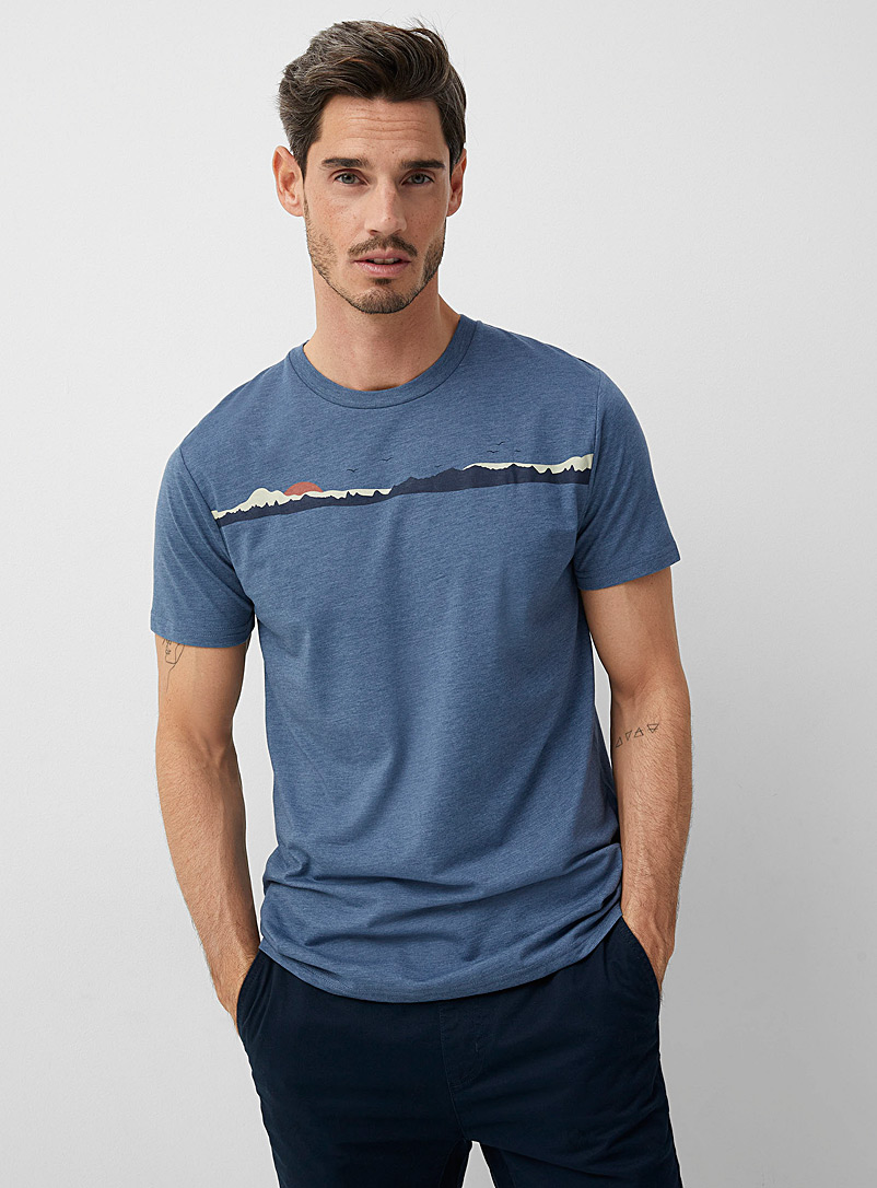 Tentree: Le t-shirt Coastal Bleu pour homme