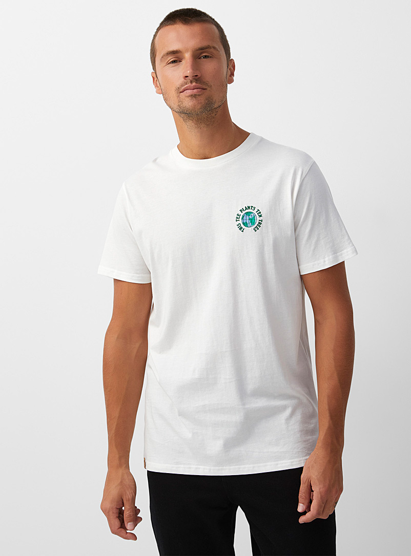 Tentree: Le t-shirt Plants Ten Blanc pour homme