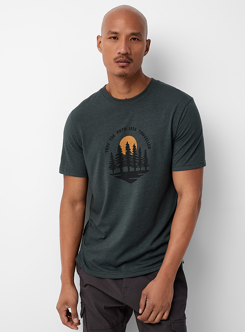 Tentree: Le t-shirt conifères au crépuscule Vert pour homme