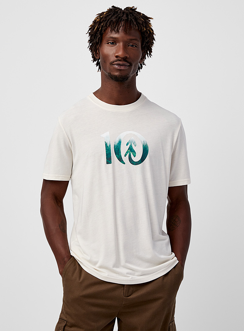 Tentree: Le t-shirt logo forestier Blanc pour homme