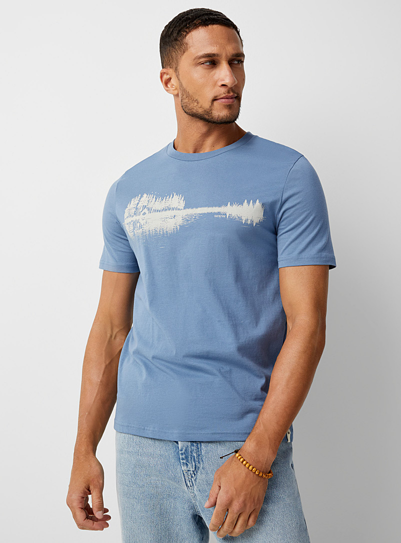 Tentree: Le t-shirt Guitar Tree Bleu pour homme