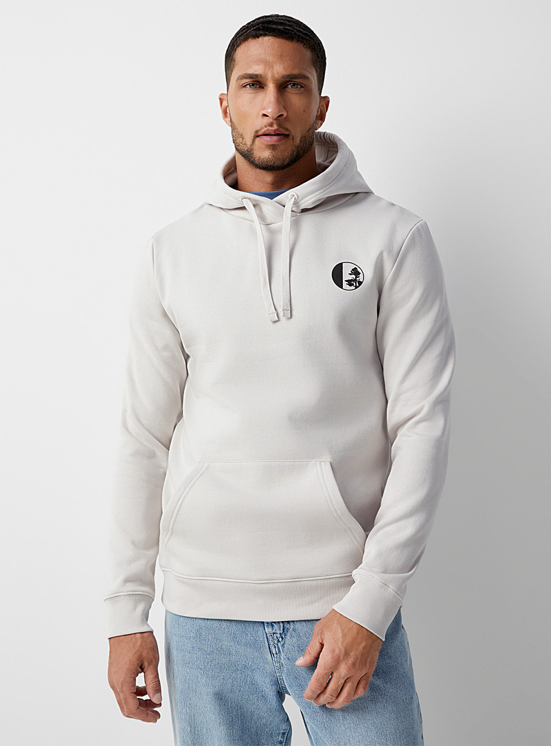 Tentree Patterned white Front and back print hoodie for men