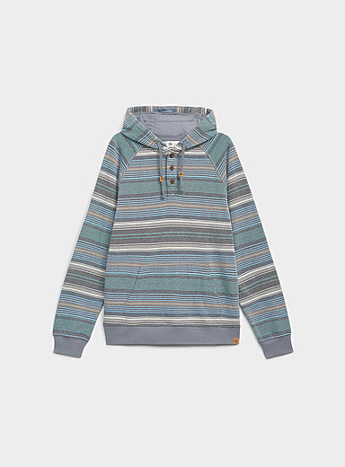 Muted-stripe hoodie