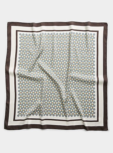 Geo flower retro neckerchief <b>Exclusive collection from Italy</b>