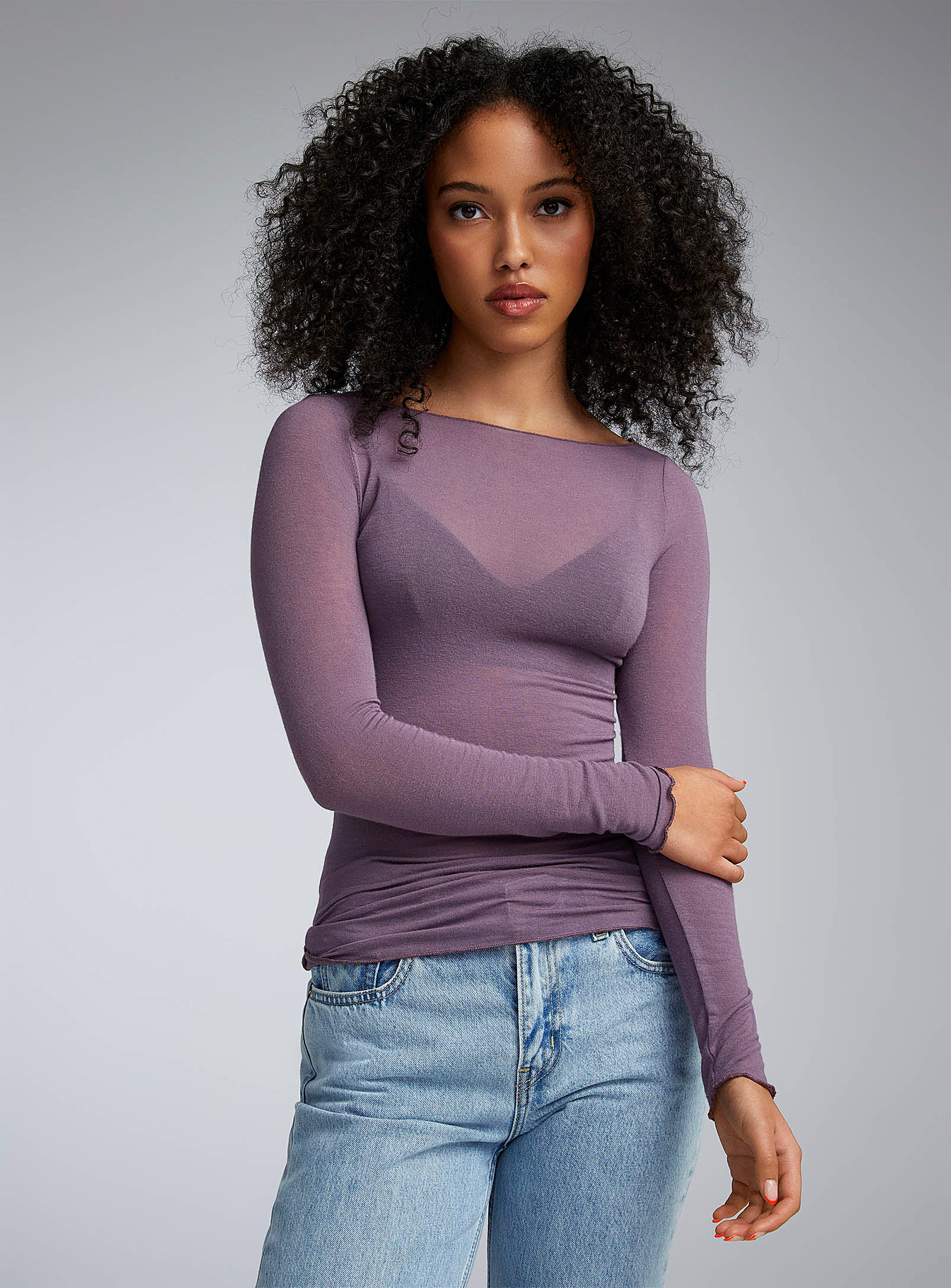 Twik Touch Of Cashmere T-shirt In Lilacs