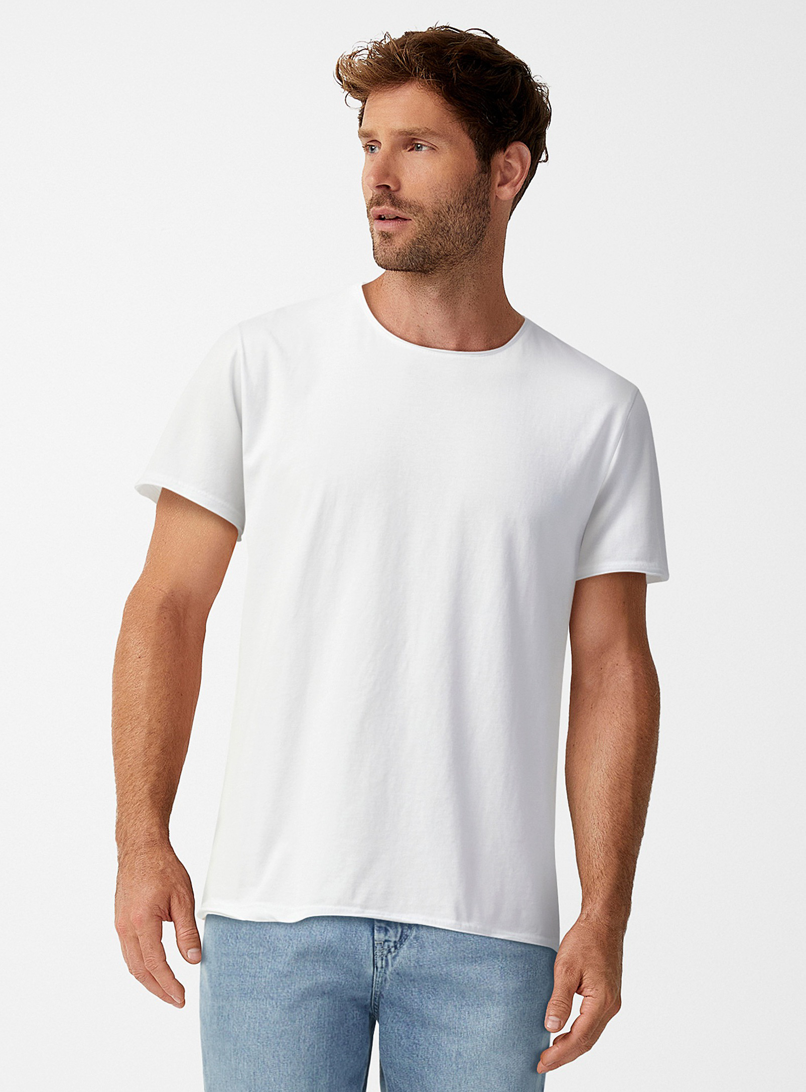 Le 31 Rolled Raw-hem T-shirt In White