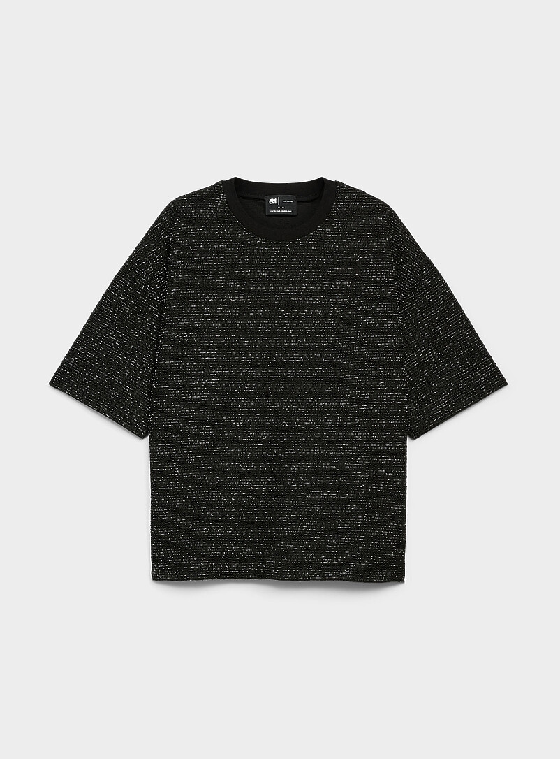 Silver thread bouclé T-shirt product image (primary)