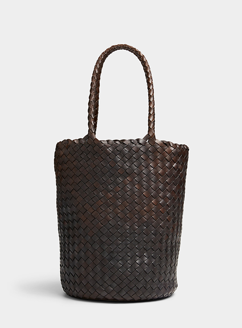 Jacky braided leather bucket bag | Dragon | Shop Women's Designer Bags ...