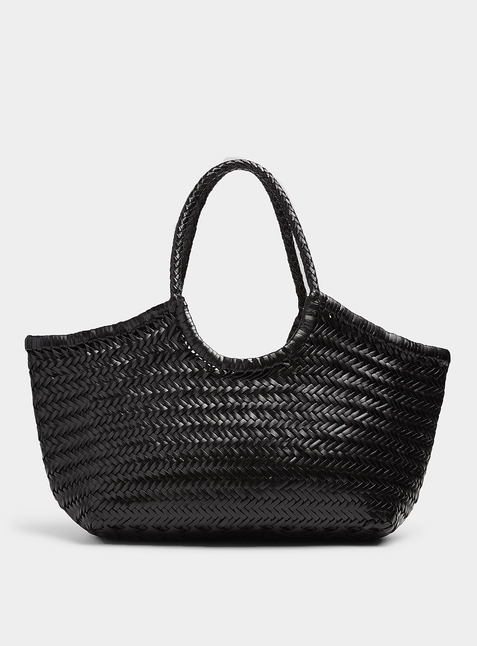 Dragon - Women's Nantucket braided leather large basket bag