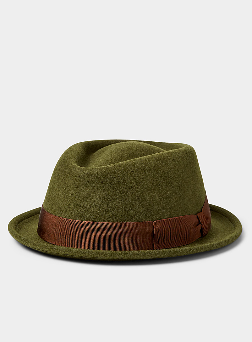 Le 31 Mossy Green Bow tie band fedora for men